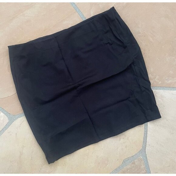 Vince Camuto Womens Skirt 3X Black Back Zip Short Length Pencil Polyester Blend - Picture 1 of 2